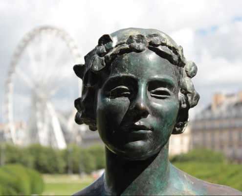 Standbeeld jardin du luxembourg. Een van de meeste bezochte parken in Parijs.